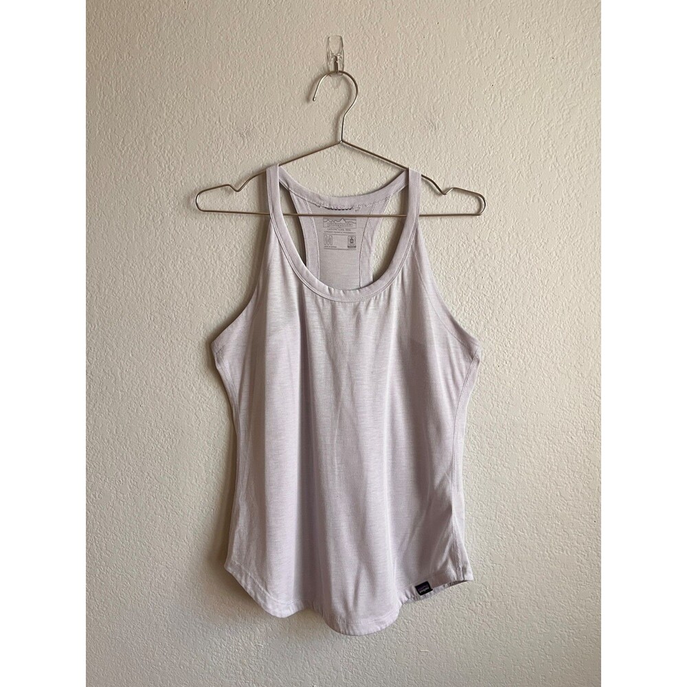 Patagonia Women's Capilene Cool Trail Tank Top in Light Lavender Size MEDIUM